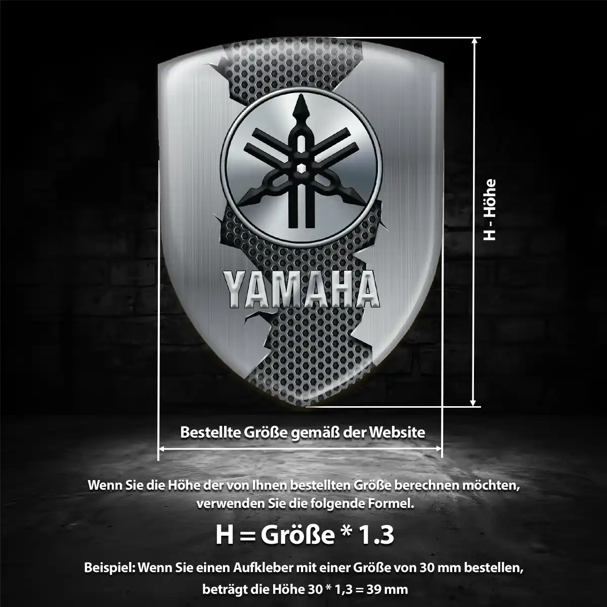 Yamaha 3D Gel Aufkleber Auto Premium-Edition
