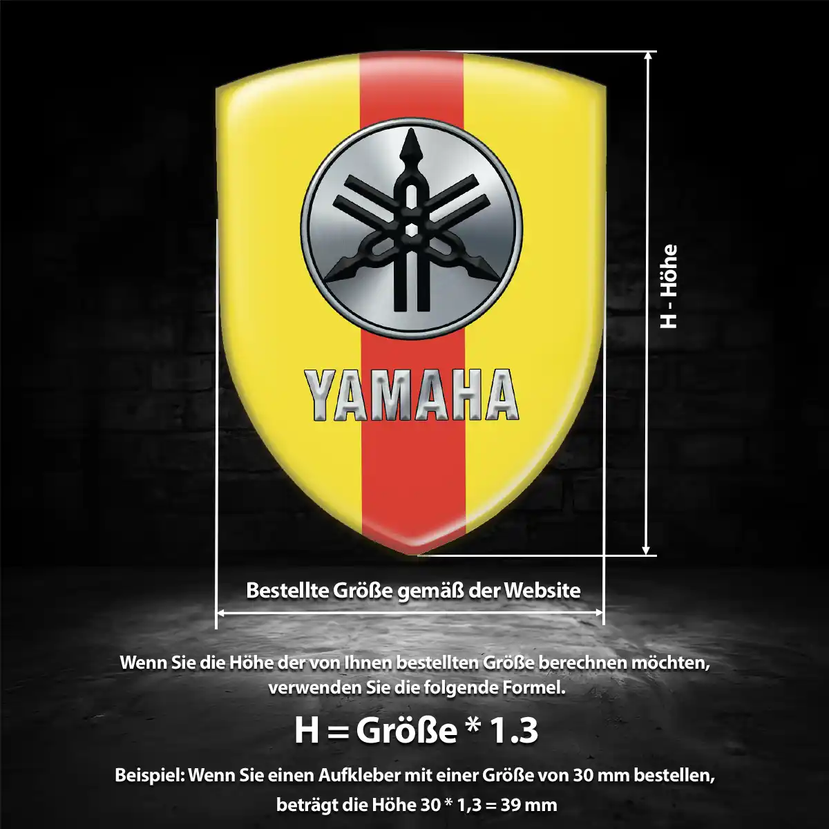 Yamaha 3D Gel Aufkleber Auto Sonderedition