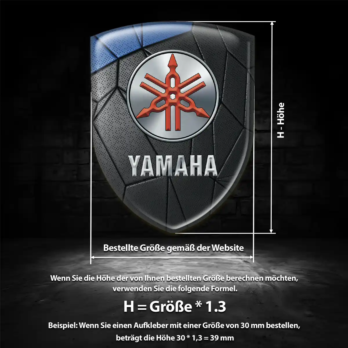 Yamaha 3D Gel Aufkleber Auto Verlässliche Qualität