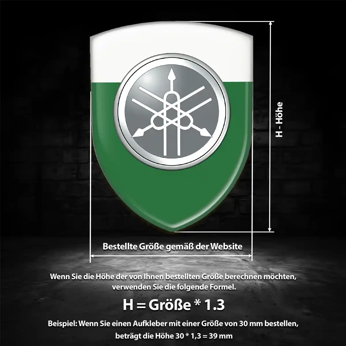 Yamaha 3D Gel Aufkleber Emblem Anspruchsvolles Design