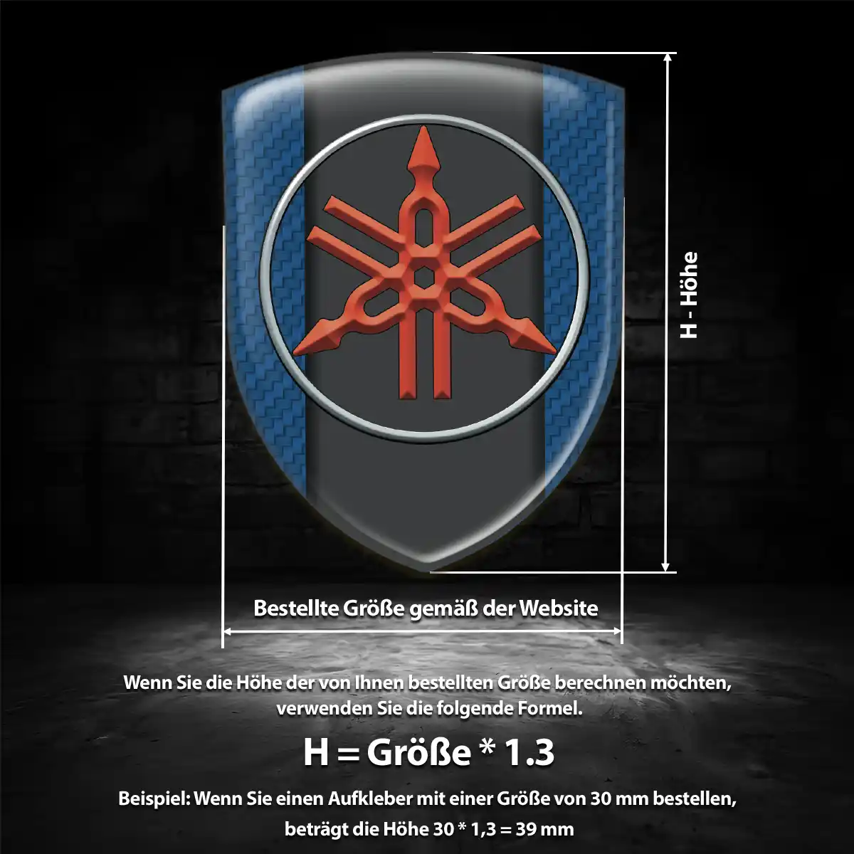 Yamaha 3D Gel Aufkleber Emblem Auto Edles Design