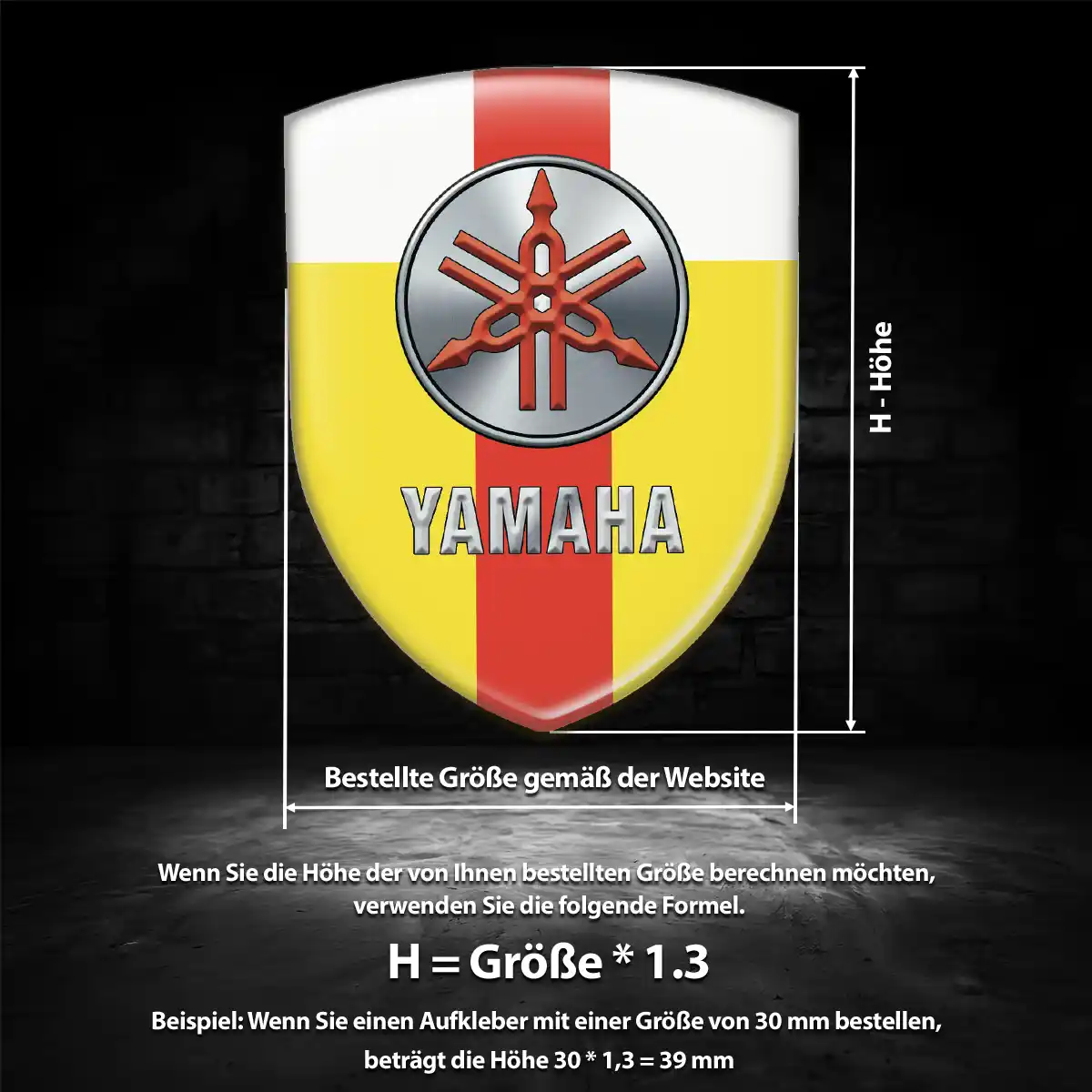 Yamaha 3D Gel Aufkleber Emblem Auto Elegantes Design