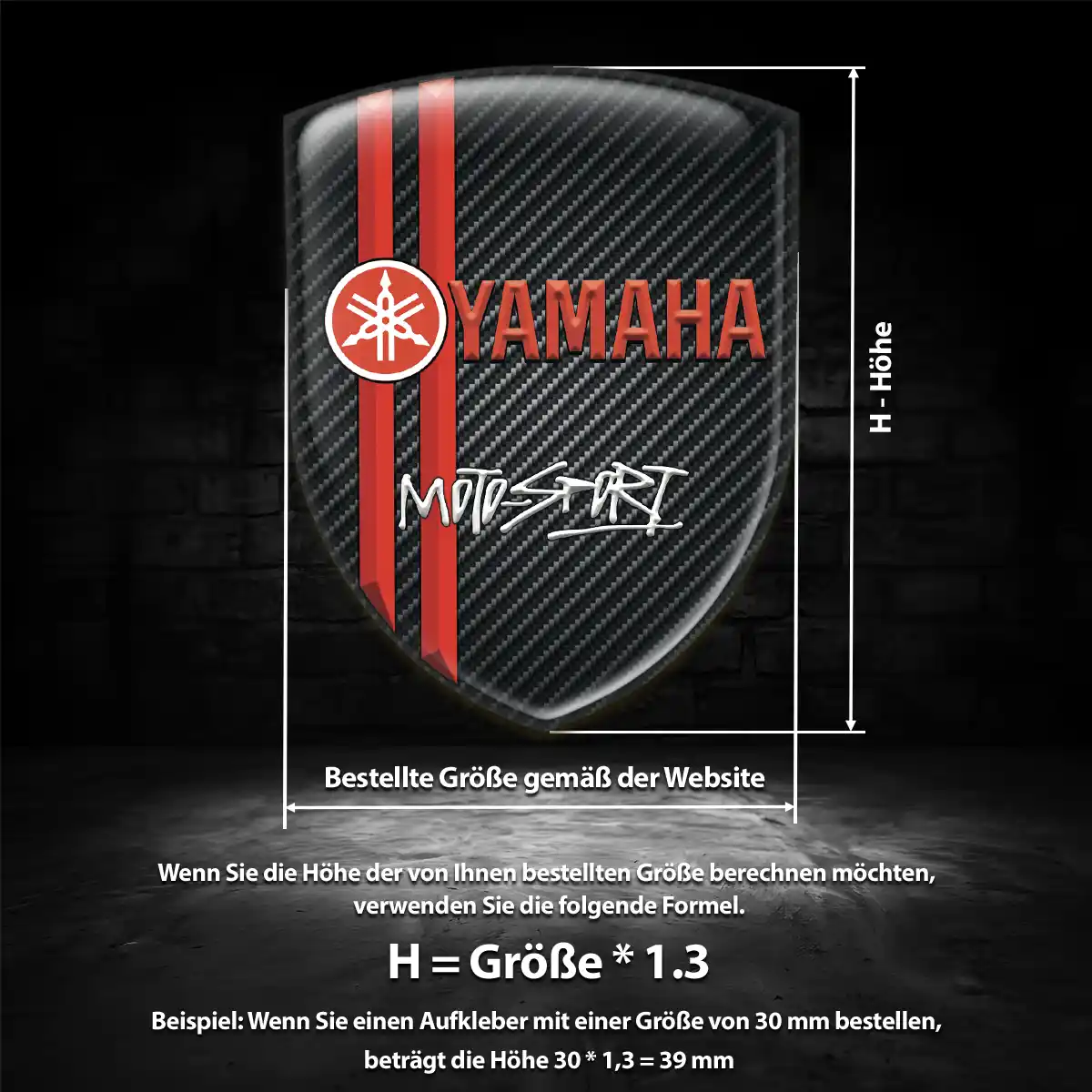 Yamaha 3D Gel Aufkleber Emblem Auto Exklusiv-Edition