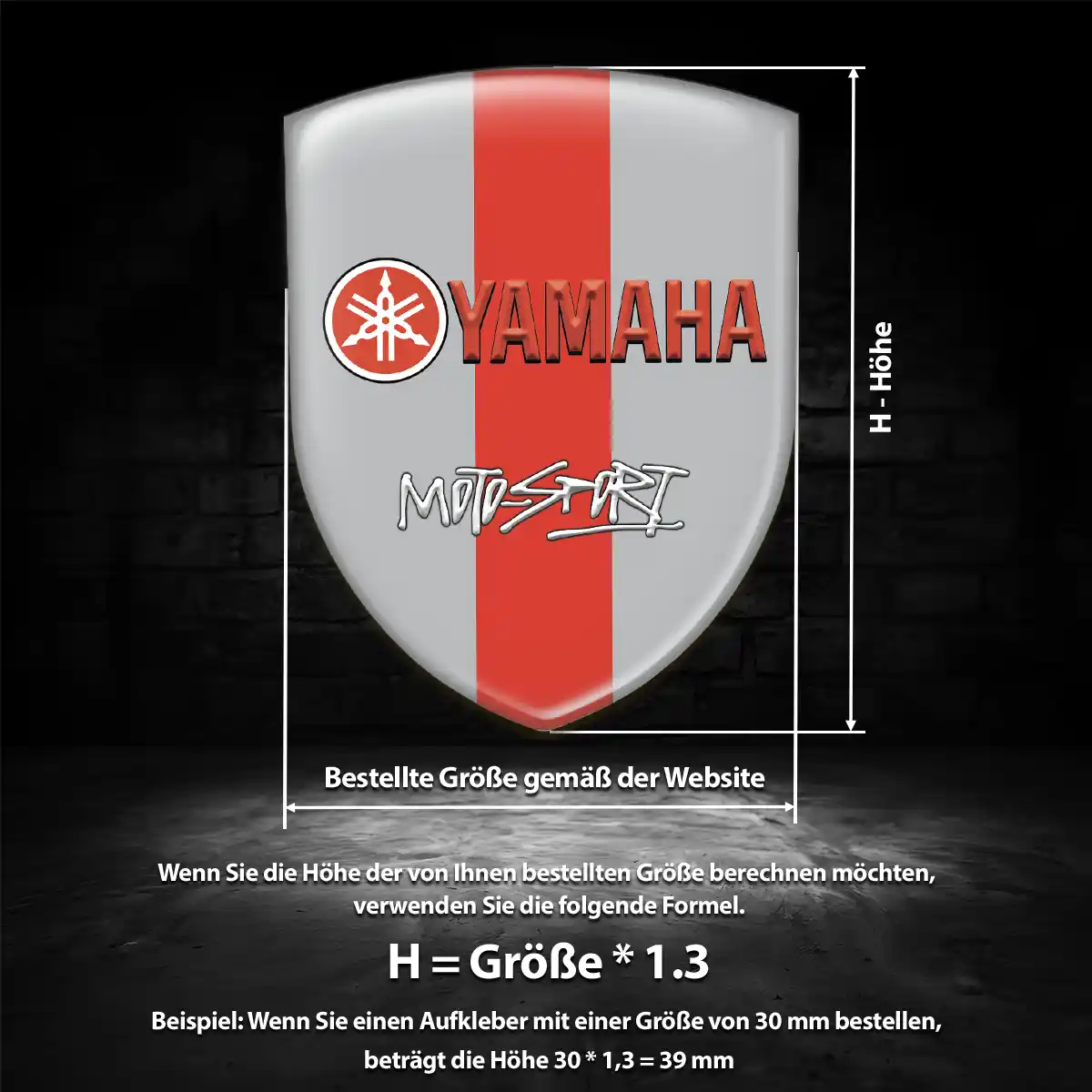 Yamaha 3D Gel Aufkleber Emblem Auto Hochwertiges Harz