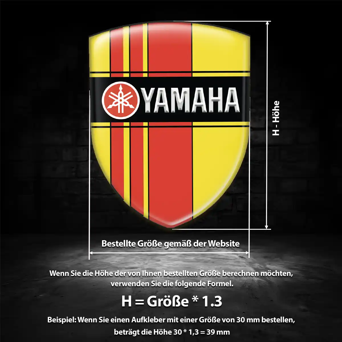 Yamaha 3D Gel Aufkleber Emblem Auto Markenedition