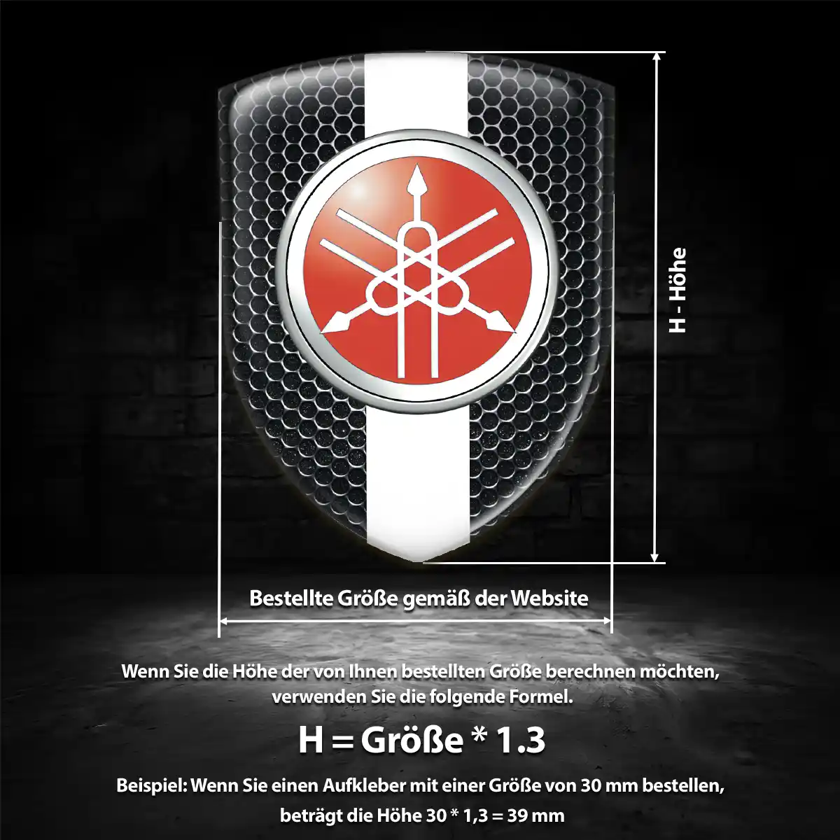 Yamaha 3D Gel Aufkleber Emblem Auto Modernes Design