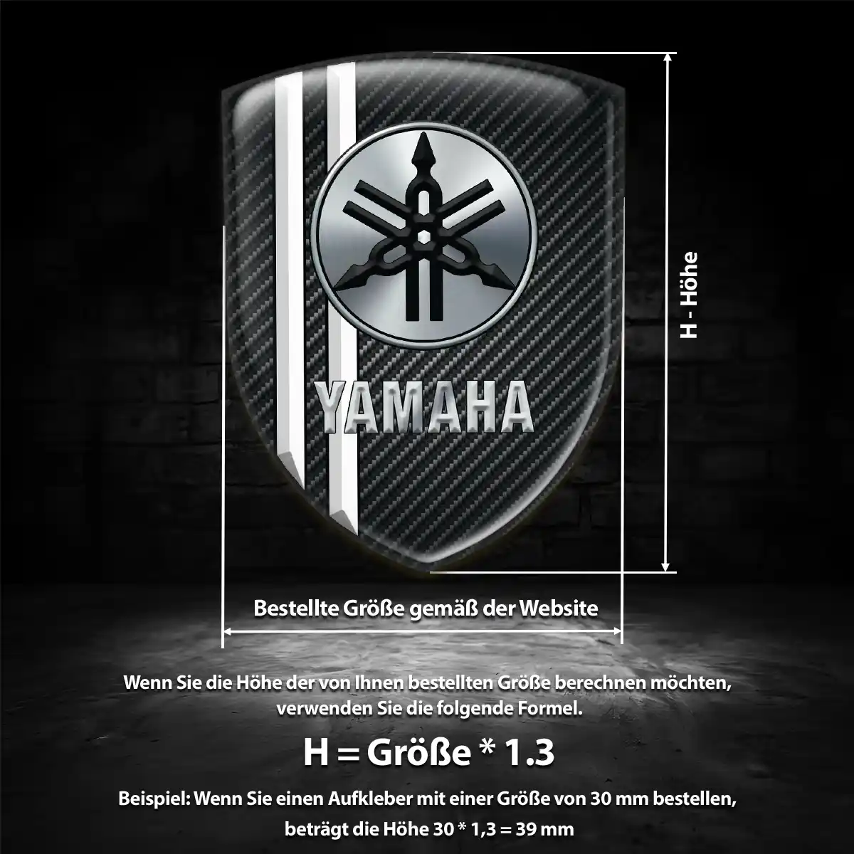 Yamaha 3D Gel Aufkleber Emblem Auto Premium-Edition