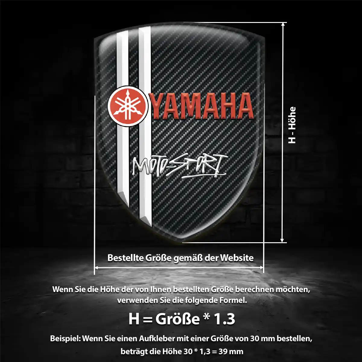 Yamaha 3D Gel Aufkleber Emblem Überzeugende Qualität
