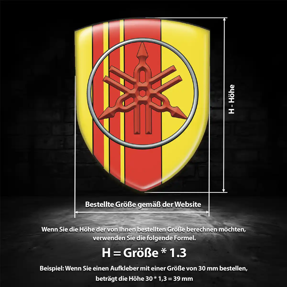 Yamaha 3D Gel Aufkleber Emblem Edles Design