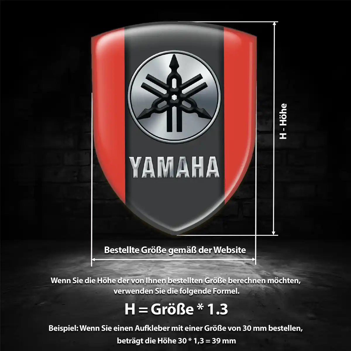 Yamaha 3D Gel Aufkleber Emblem Exklusiv-Edition