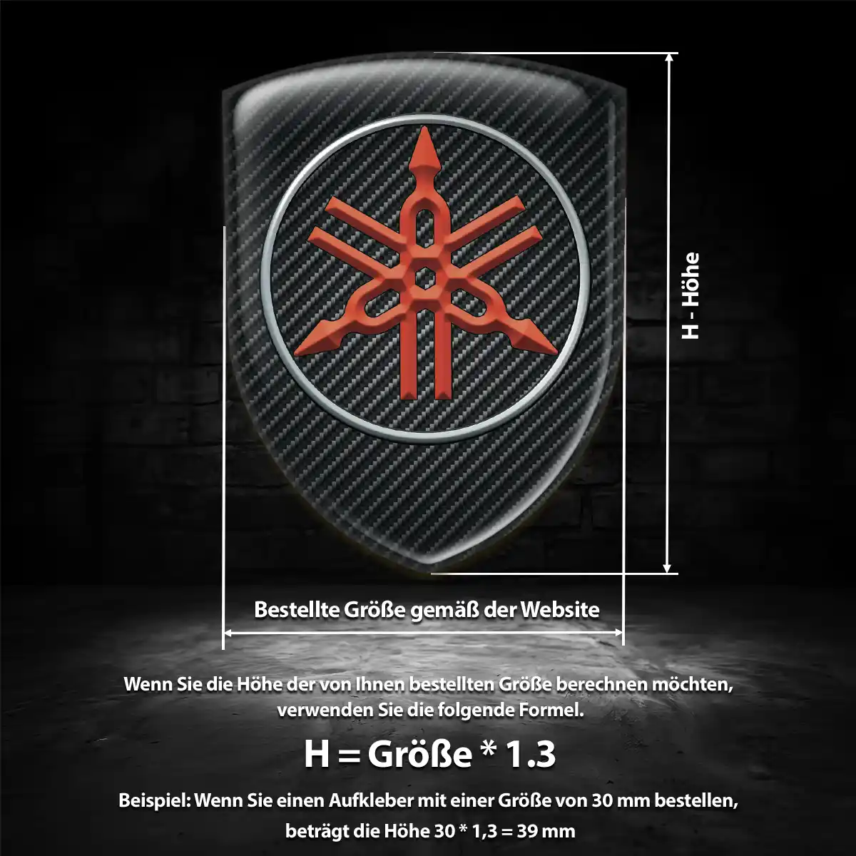 Yamaha 3D Gel Aufkleber Emblem Exterieurdesign