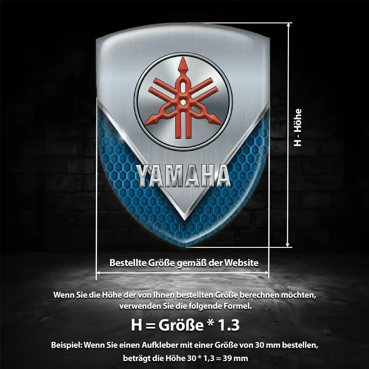 Yamaha 3D Gel Aufkleber Emblem Hohe Qualität