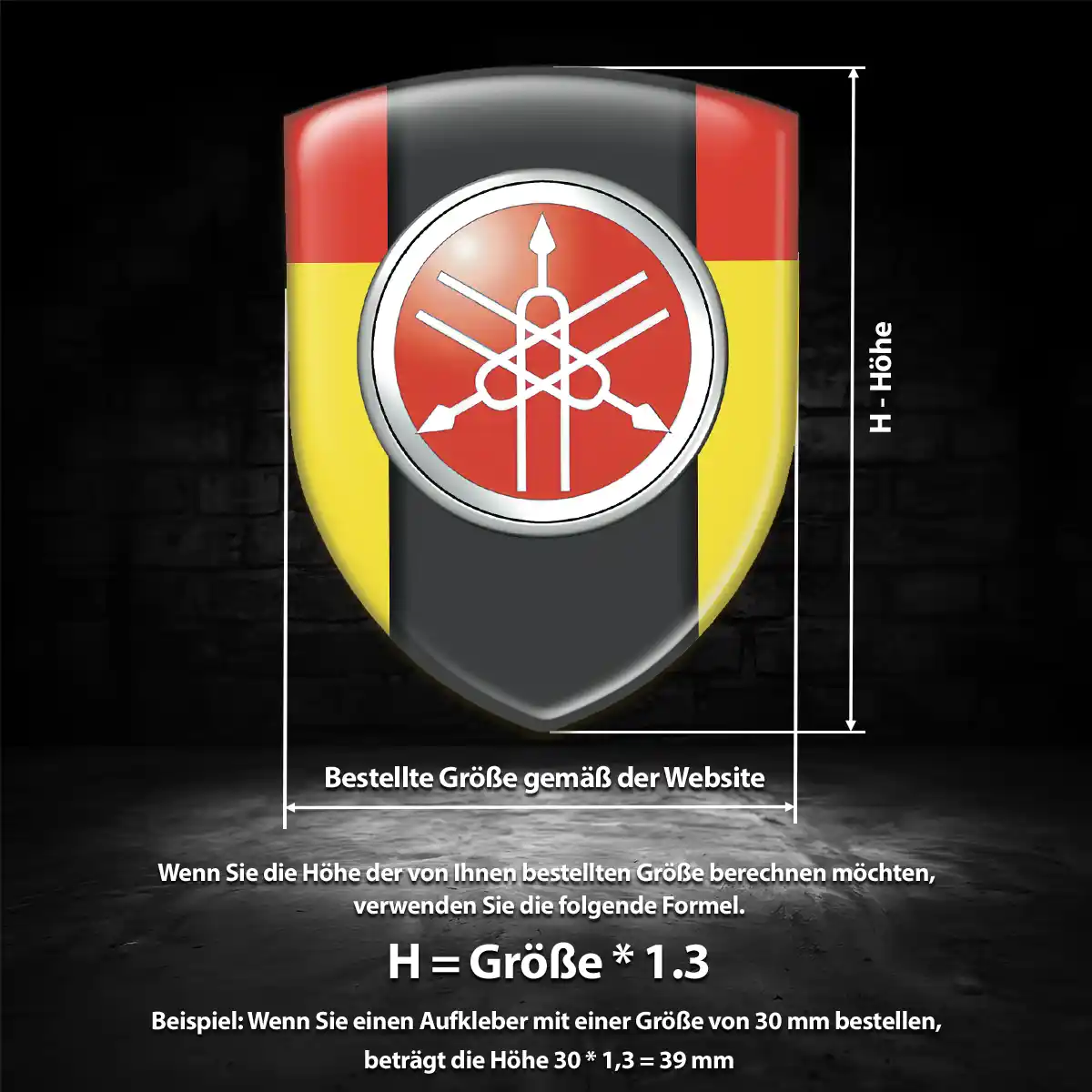 Yamaha 3D Gel Aufkleber Emblem Limitierte Auflage