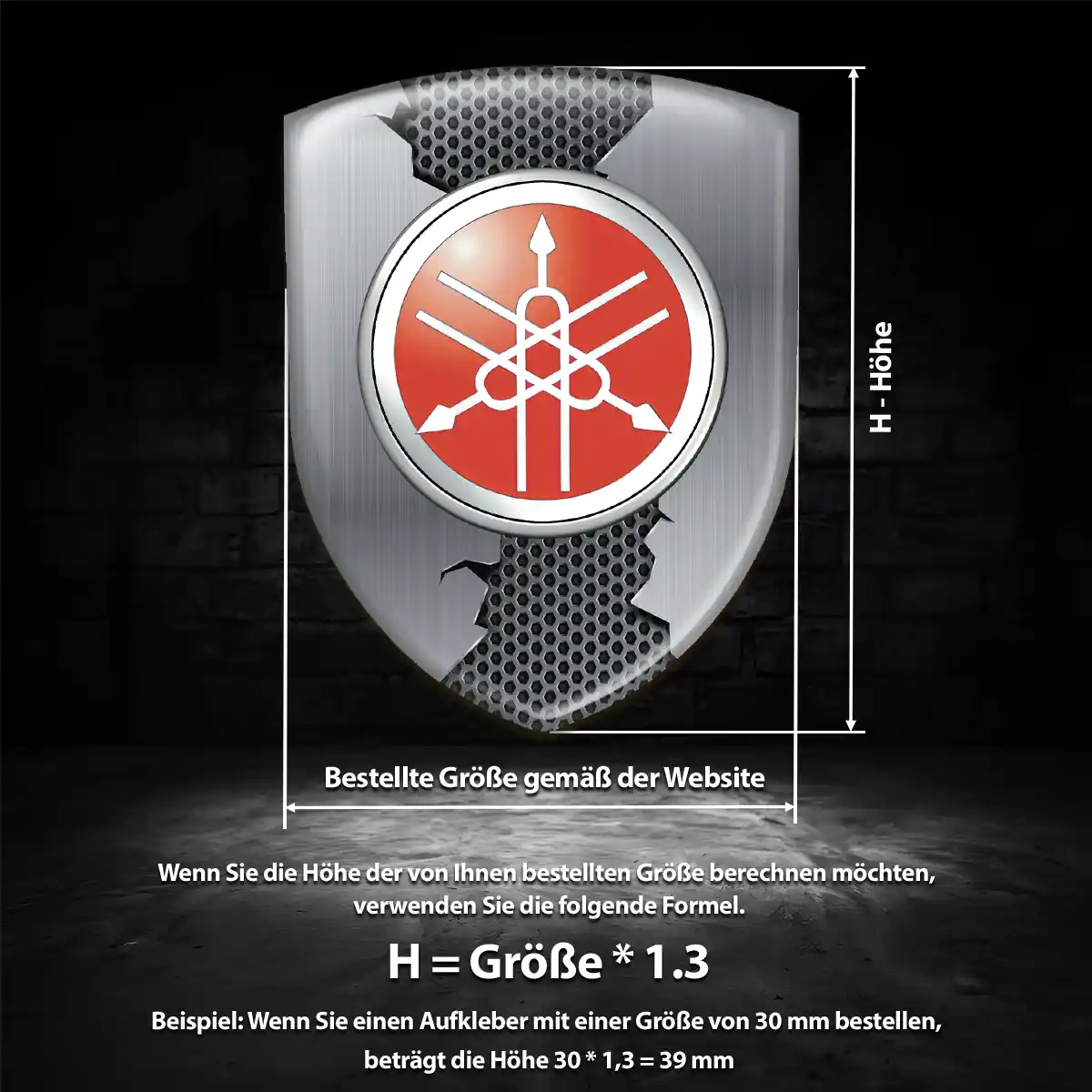 Yamaha 3D Gel Aufkleber Emblem Luxus-Edition
