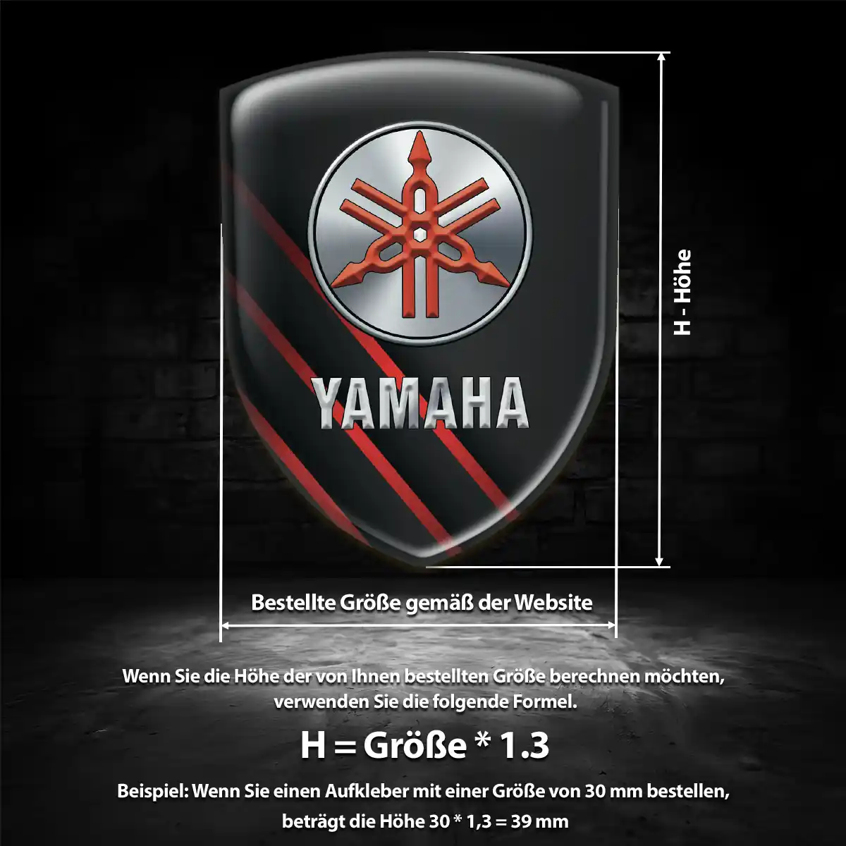 Yamaha 3D Gel Aufkleber Emblem Markenedition