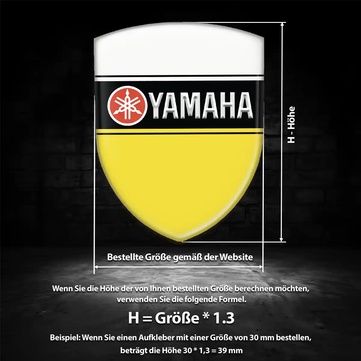Yamaha 3D Gel Aufkleber Emblem Premium-Edition