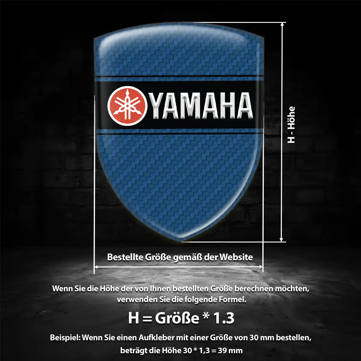 Yamaha 3D Gel Aufkleber Emblem Premiumqualität