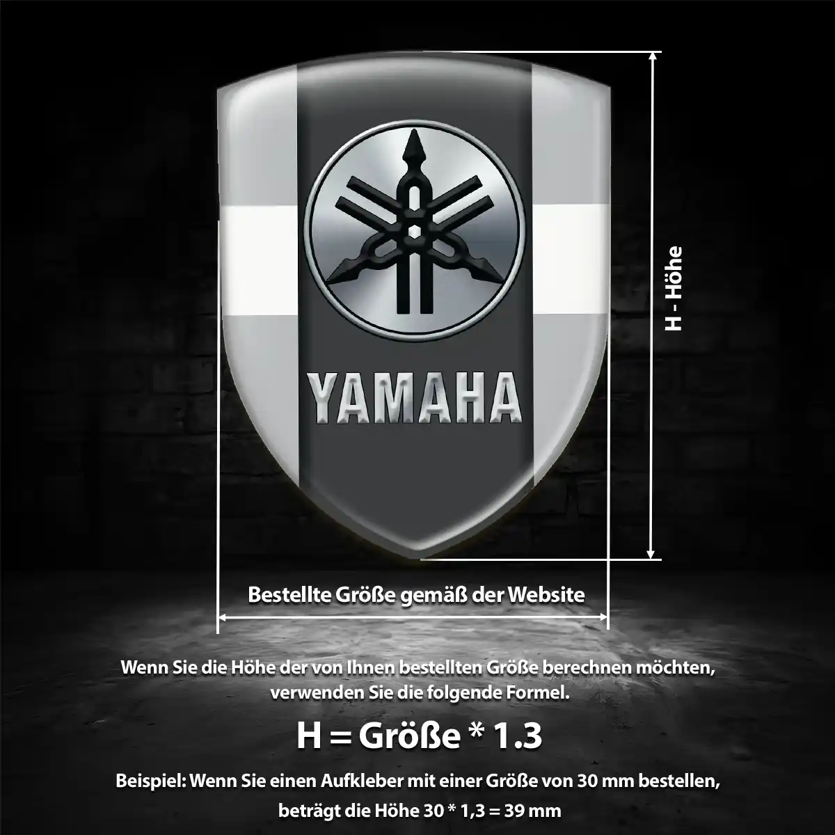 Yamaha 3D Gel Aufkleber Emblem Sonderedition