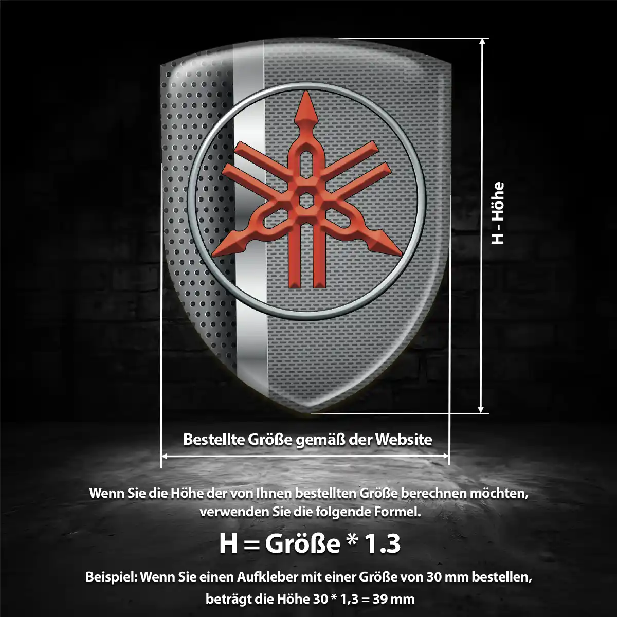 Yamaha 3D Gel Aufkleber Emblem Spitzenqualität