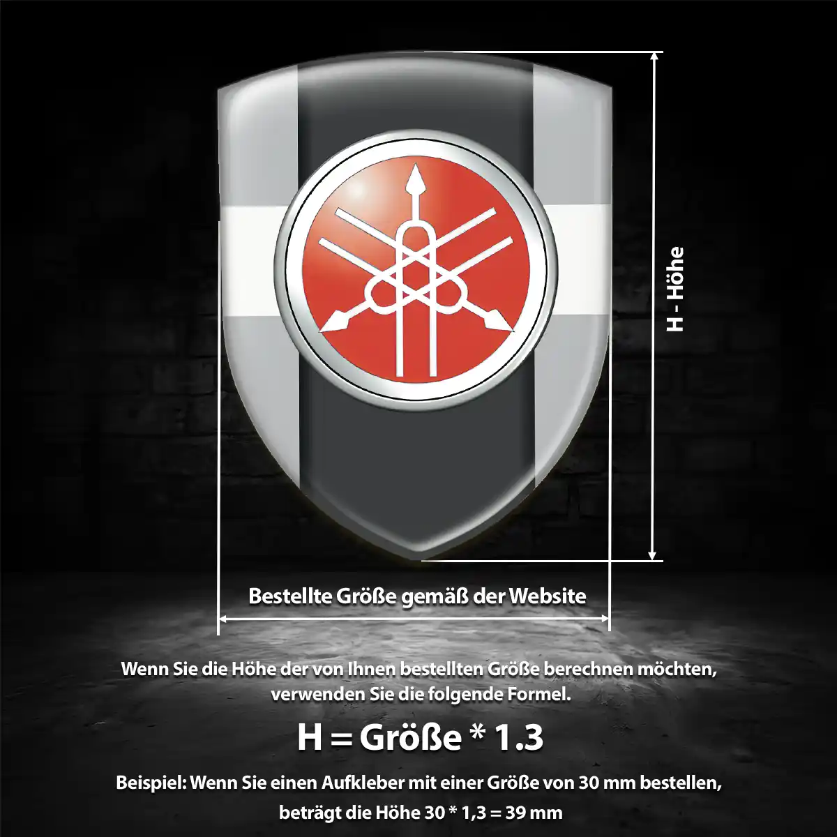 Yamaha 3D Gel Aufkleber Emblem Stilvolles Design