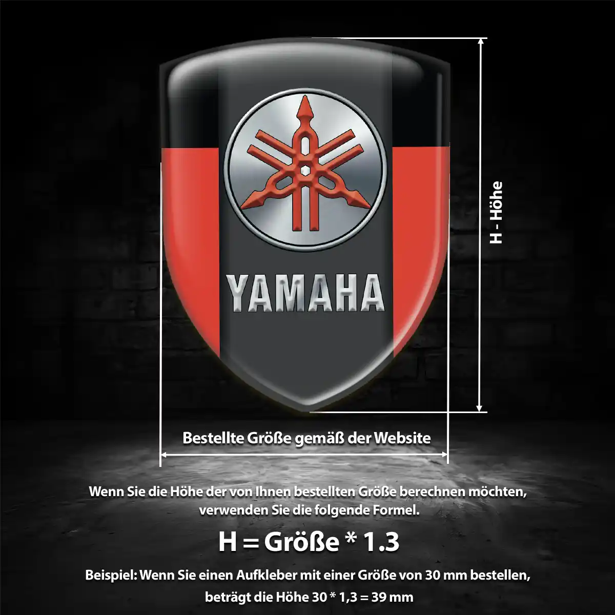 Yamaha 3D Gel Aufkleber Emblem Verlässliche Qualität