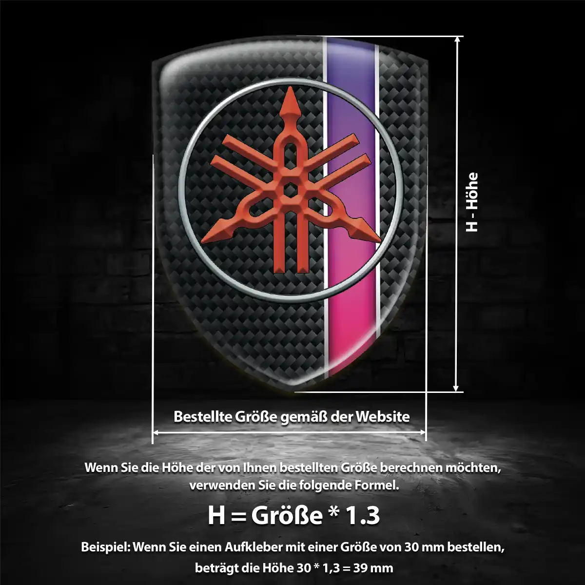 Yamaha 3D Gel Aufkleber Embleme Ausdrucksstarkes Design