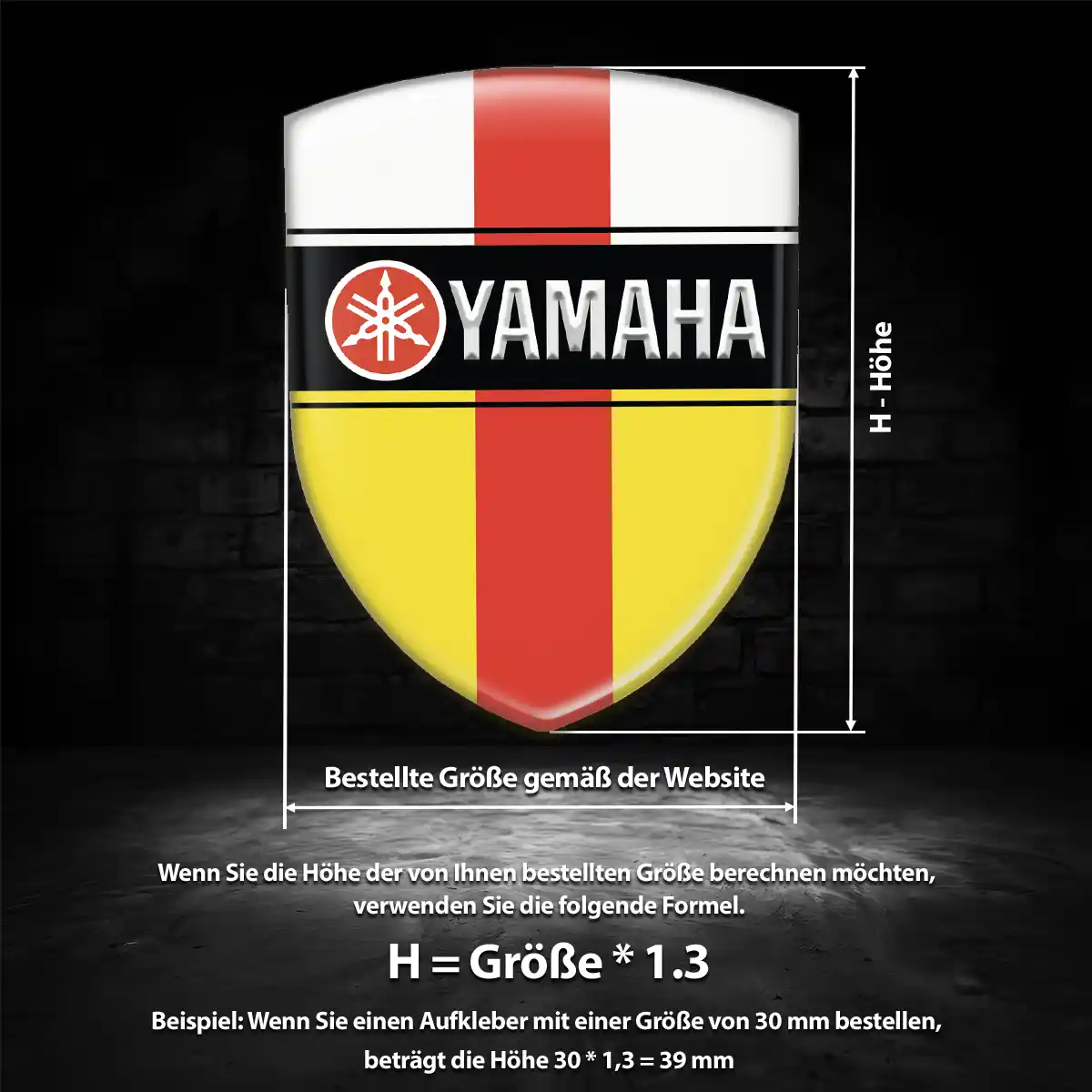Yamaha 3D Gel Aufkleber Embleme Auto Exklusiv-Edition