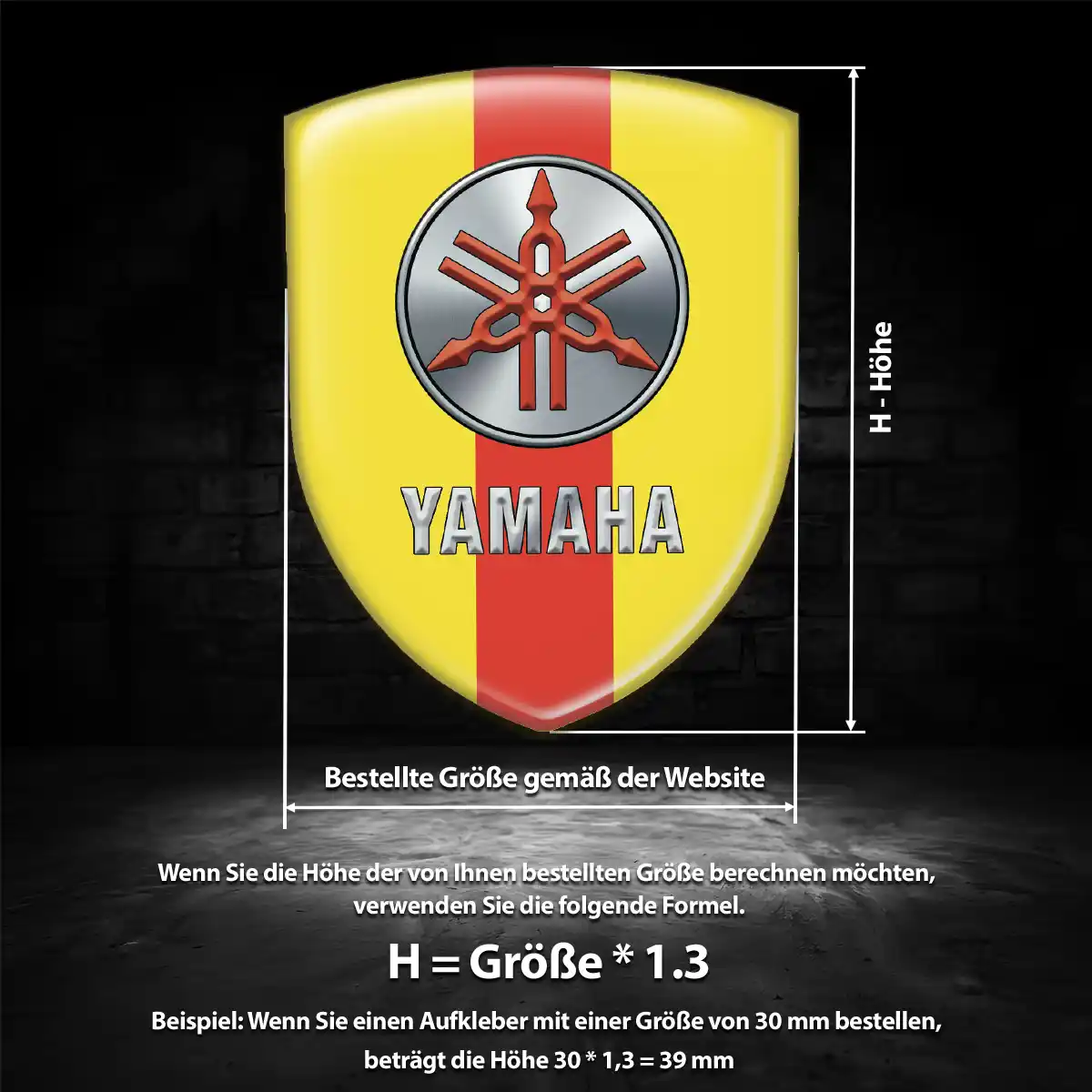 Yamaha 3D Gel Aufkleber Embleme Auto Exterieurdesign