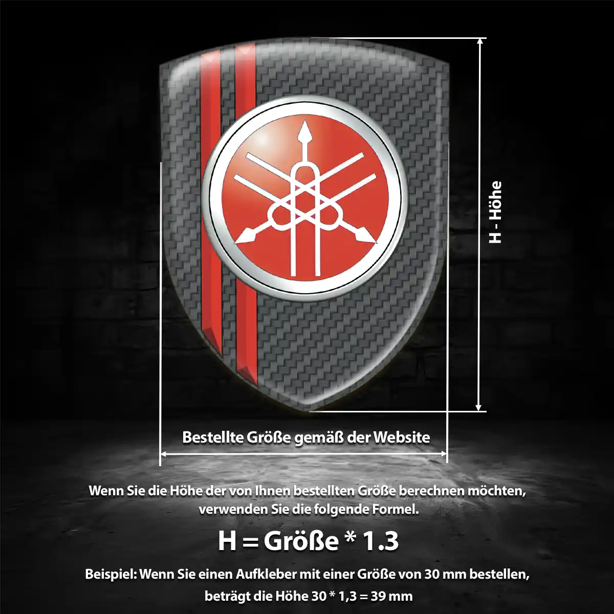 Yamaha 3D Gel Aufkleber Embleme Auto Interieurdesign