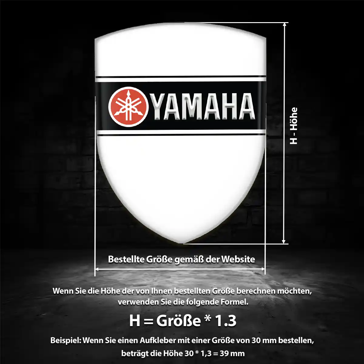 Yamaha 3D Gel Aufkleber Embleme Überzeugende Qualität