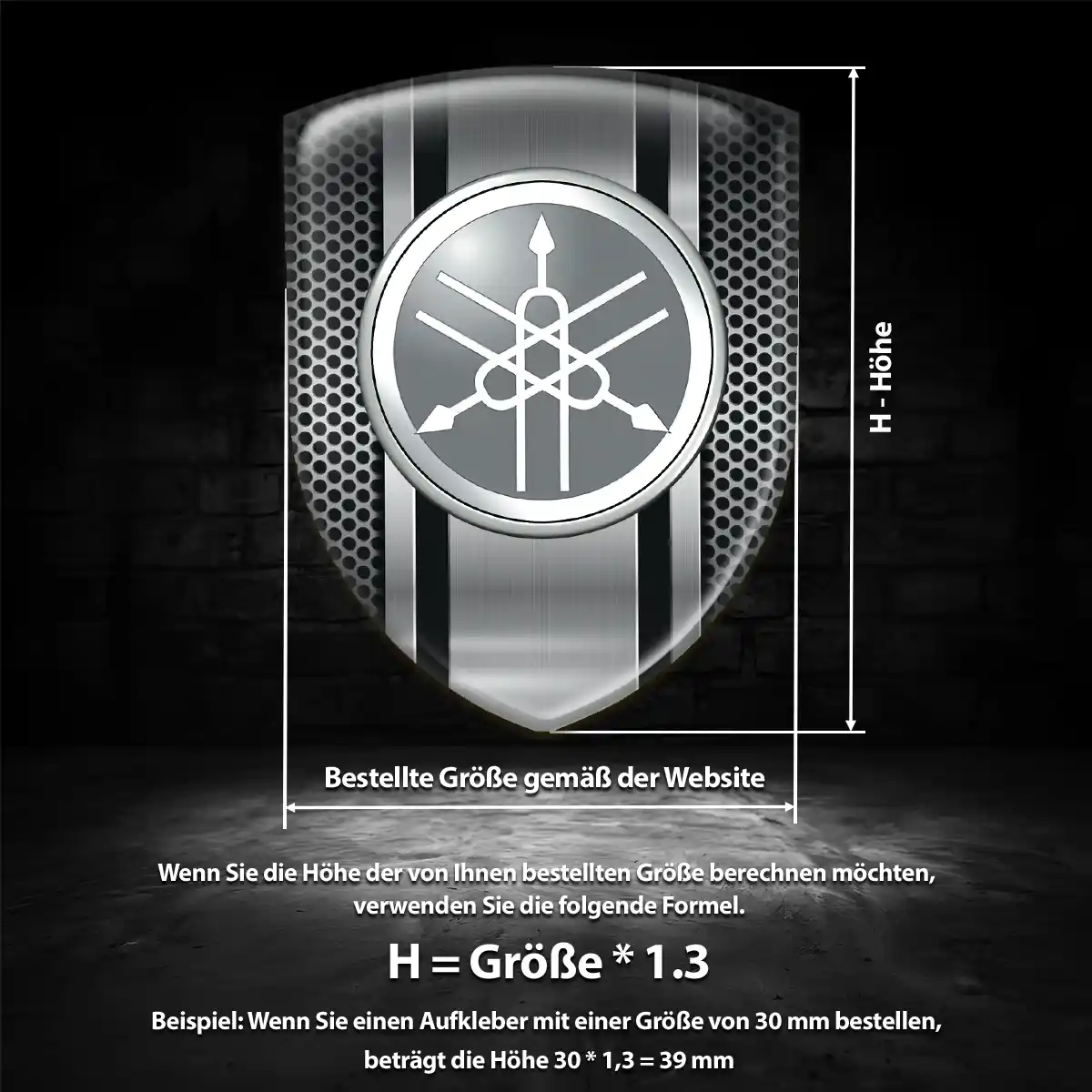 Yamaha 3D Gel Aufkleber Embleme Edles Design