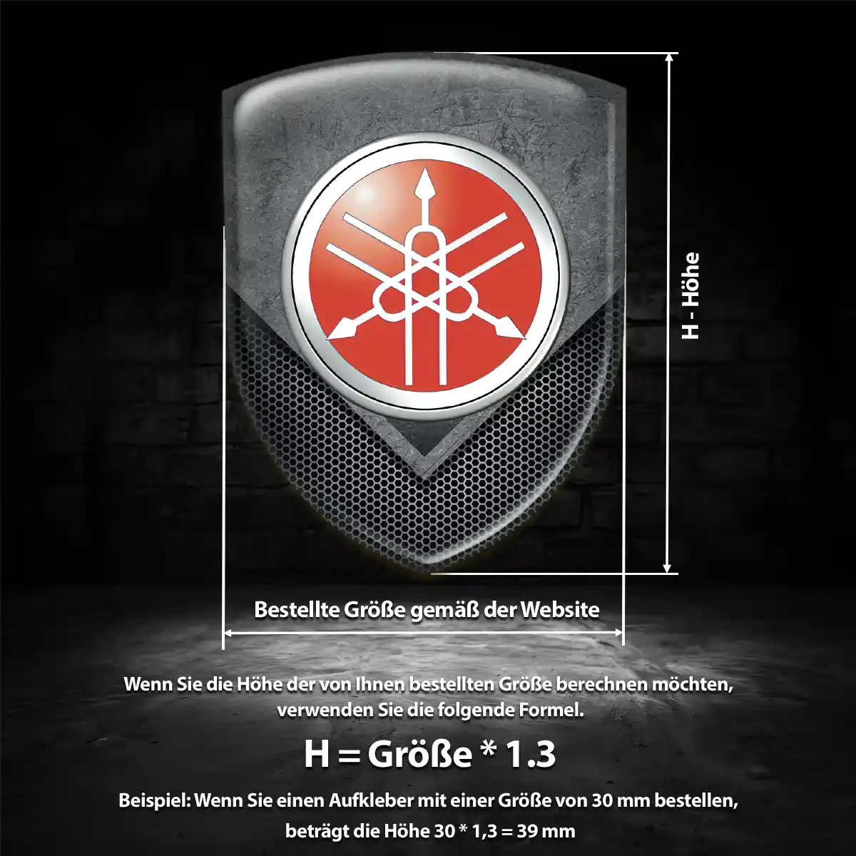Yamaha 3D Gel Aufkleber Embleme Elegantes Design