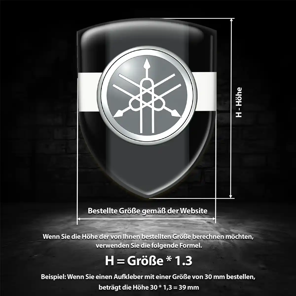 Yamaha 3D Gel Aufkleber Embleme Exklusiv-Edition