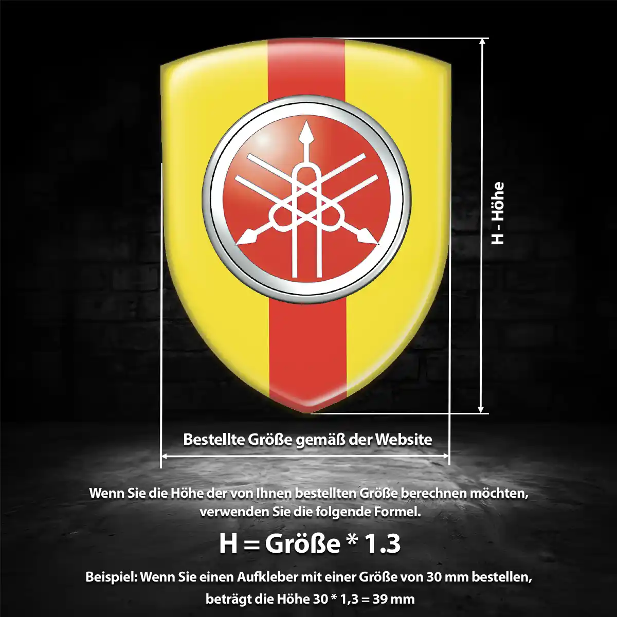 Yamaha 3D Gel Aufkleber Embleme Exterieurdesign