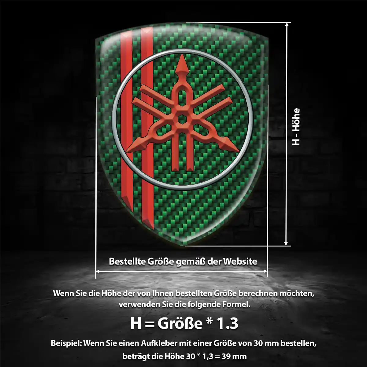 Yamaha 3D Gel Aufkleber Embleme Interieurdesign