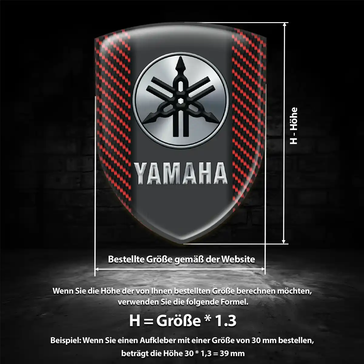 Yamaha 3D Gel Aufkleber Embleme Limitierte Auflage