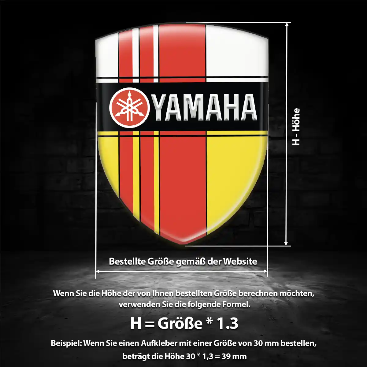 Yamaha 3D Gel Aufkleber Embleme Luxus-Edition