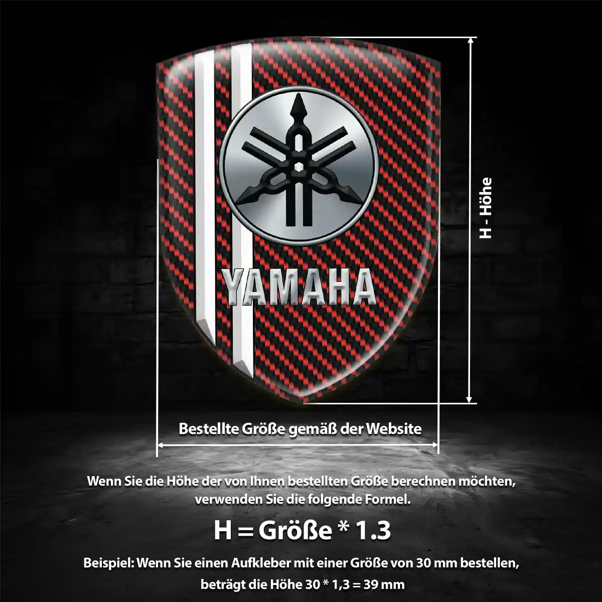 Yamaha 3D Gel Aufkleber Embleme Markenedition