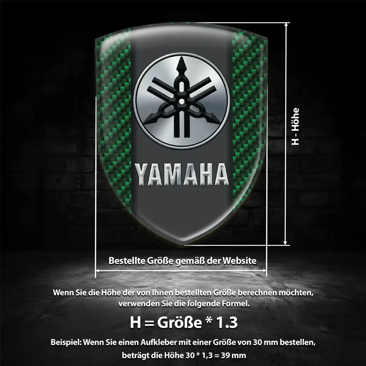 Yamaha 3D Gel Aufkleber Embleme Modernes Design