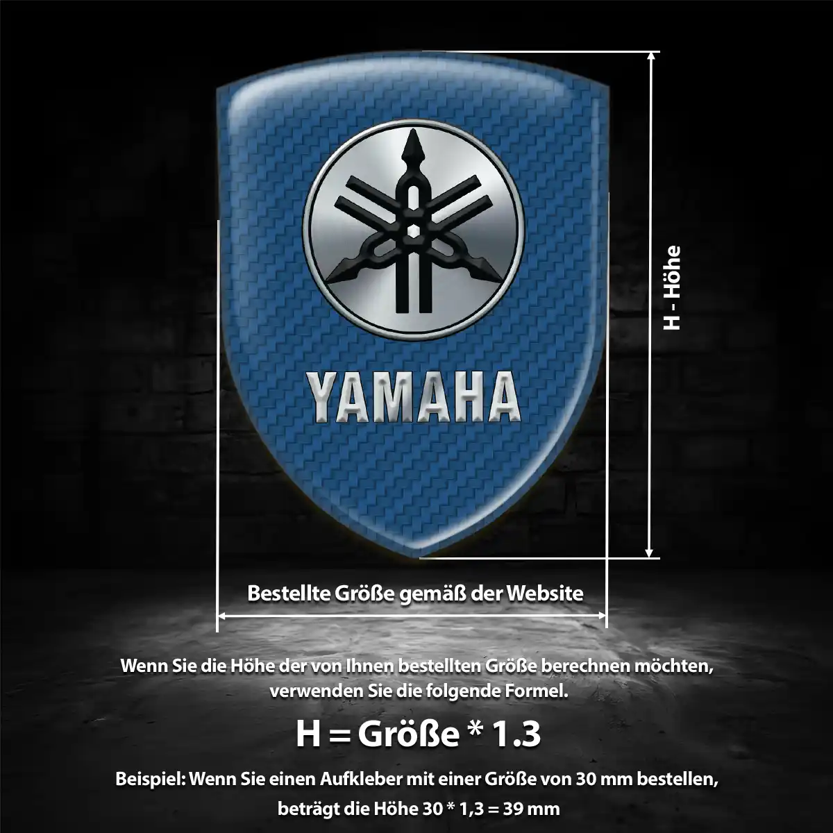 Yamaha 3D Gel Aufkleber Embleme Premiumqualität