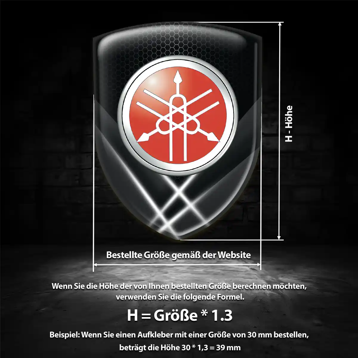Yamaha 3D Gel Aufkleber Embleme Spitzenqualität