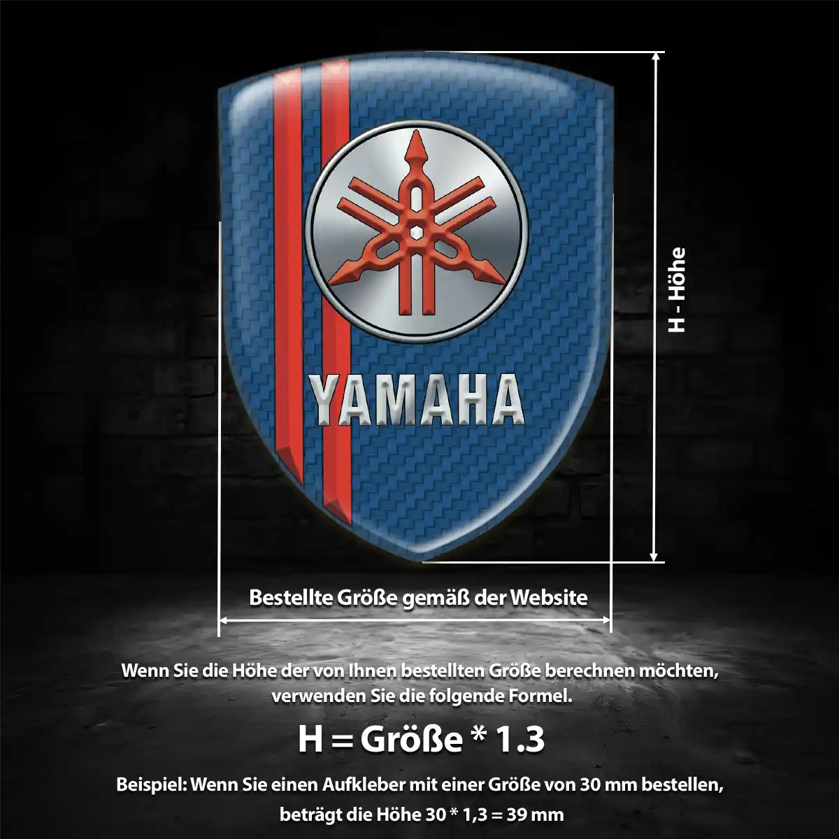 Yamaha 3D Gel Aufkleber Erstklassige Qualität