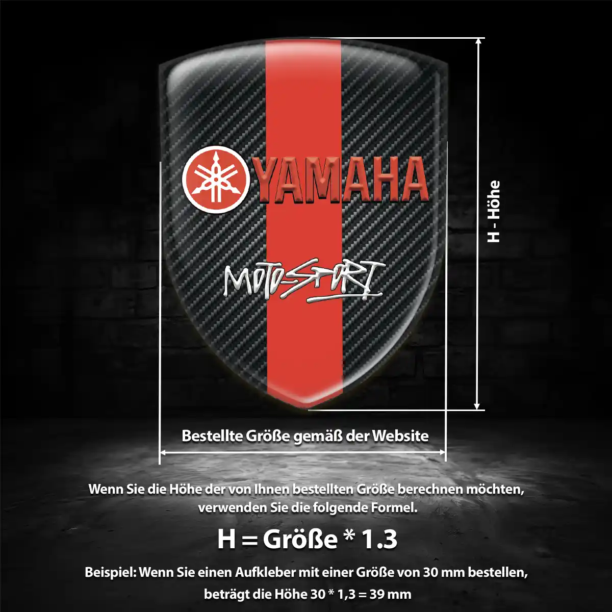 Yamaha 3D Gel Aufkleber Exklusiv-Edition