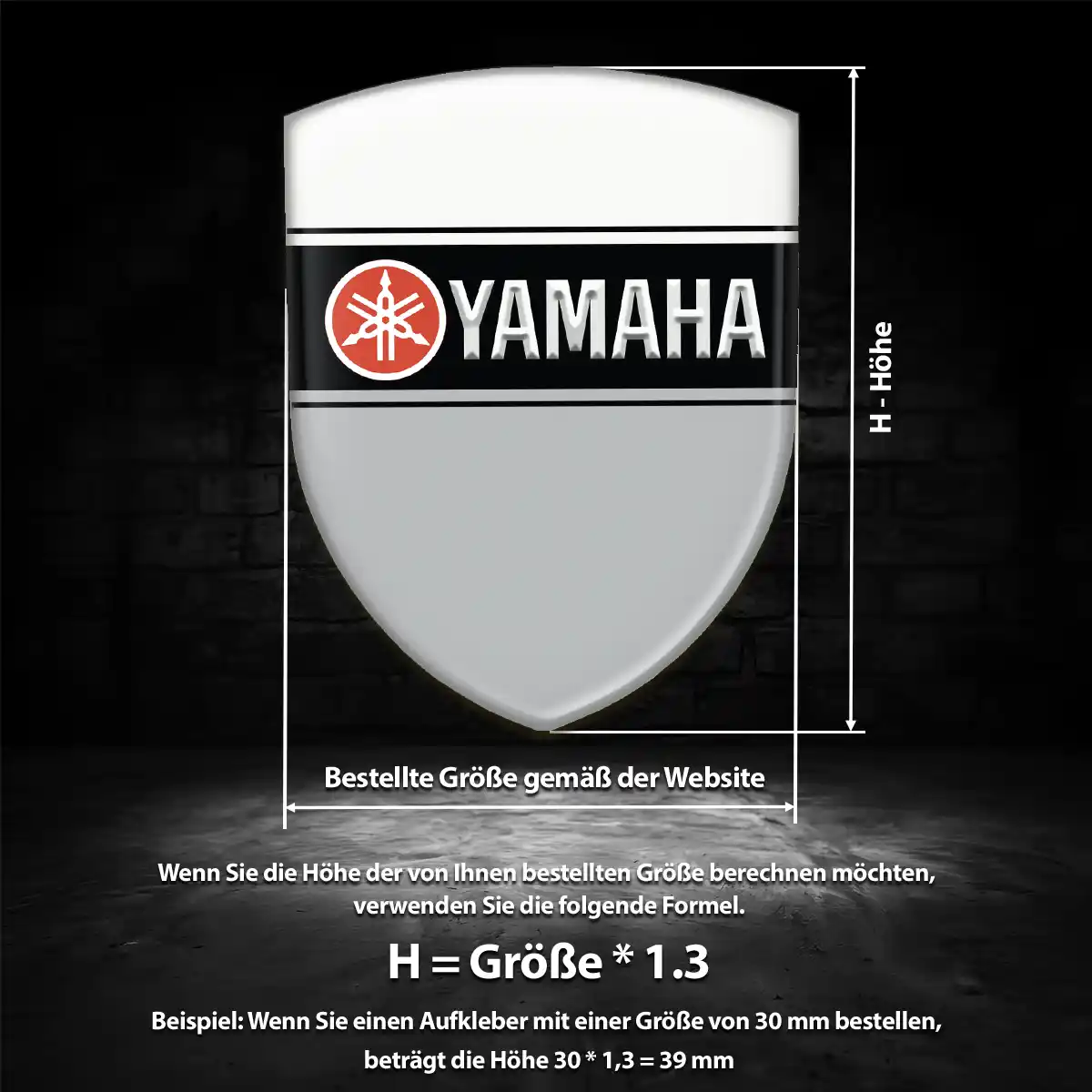 Yamaha 3D Gel Aufkleber Hohe Qualität