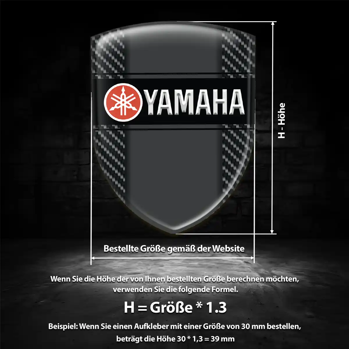 Yamaha 3D Gel Aufkleber Luxus-Edition
