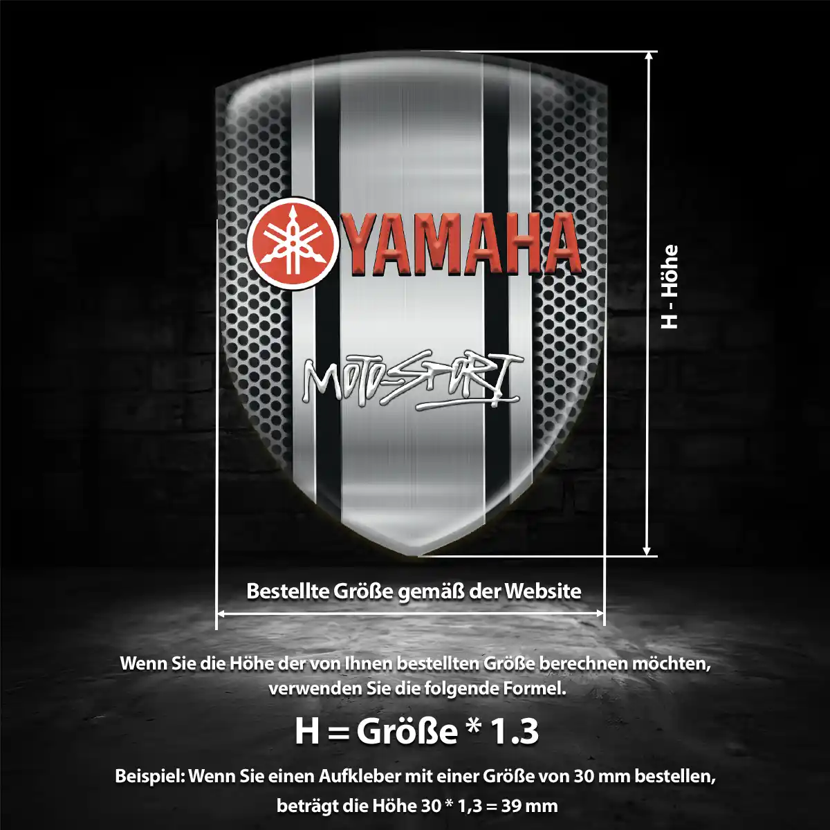 Yamaha 3D Gel Aufkleber Markenedition