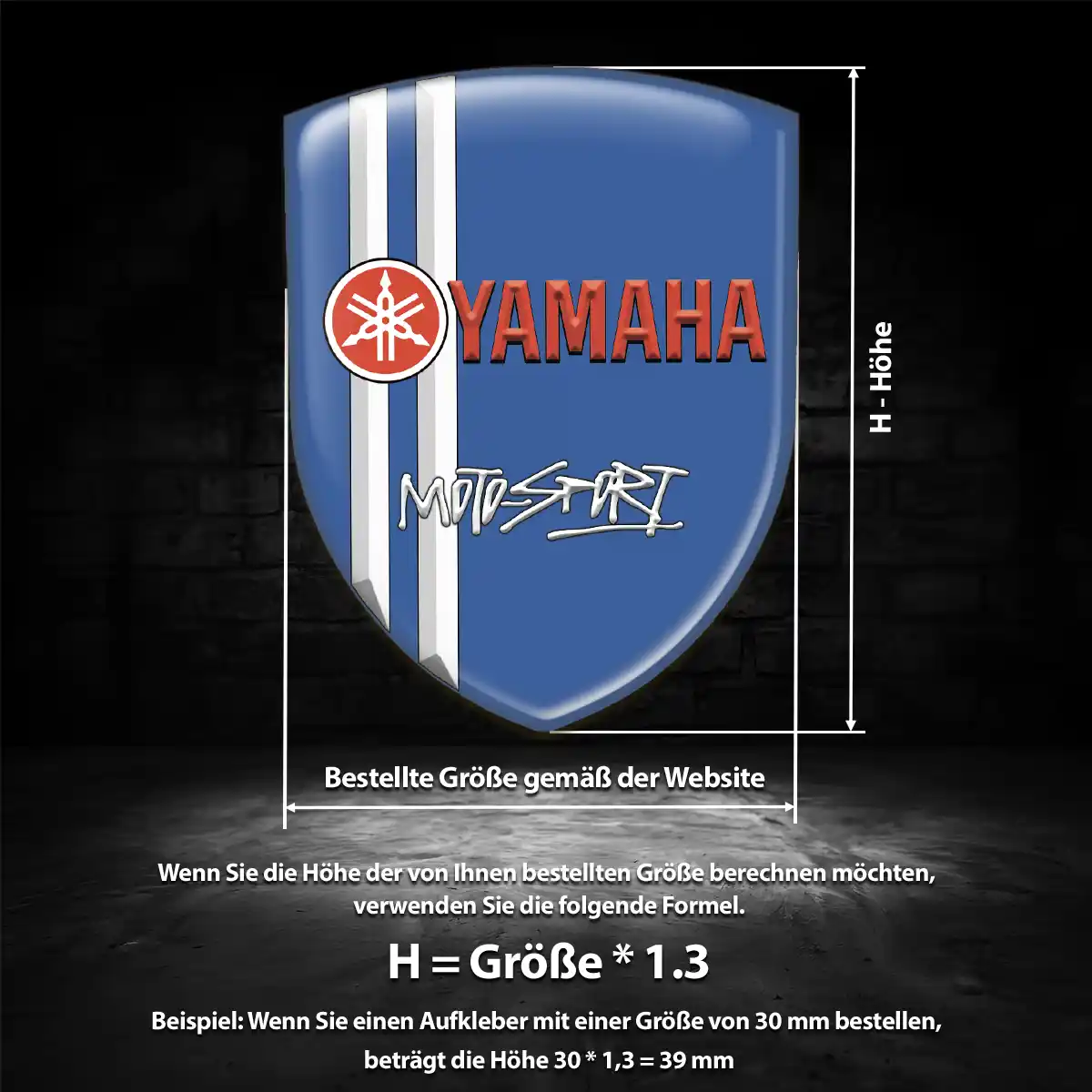 Yamaha 3D Gel Aufkleber Premiumqualität