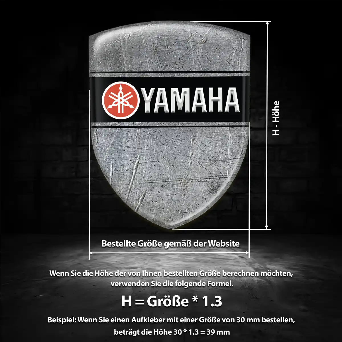 Yamaha 3D Gel Aufkleber Silikon Anspruchsvolles Design