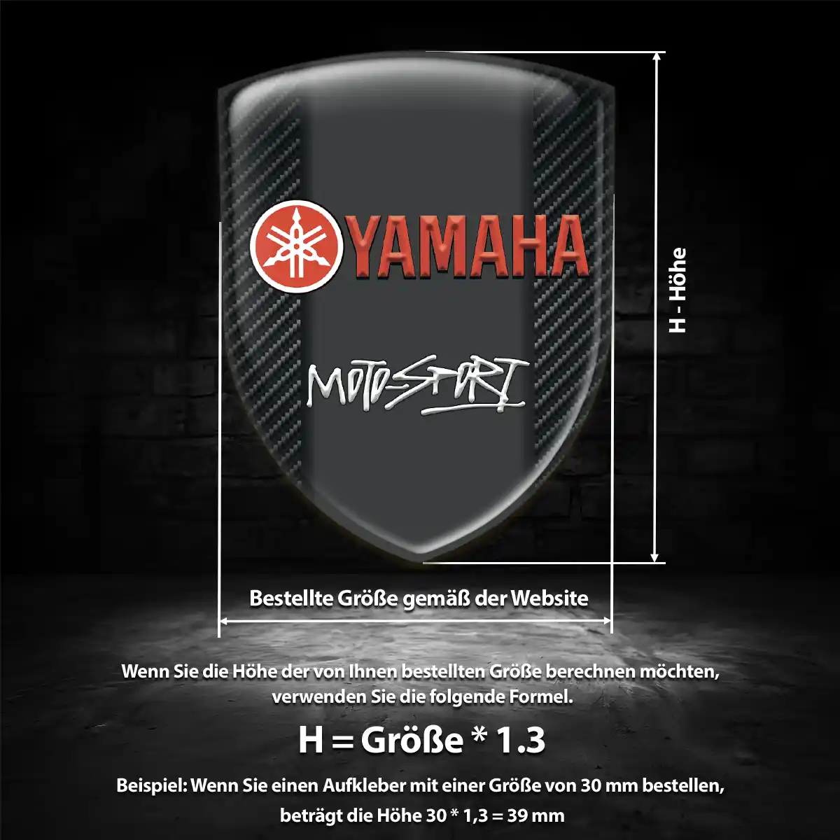 Yamaha 3D Gel Aufkleber Silikon Ausdrucksstarkes Design