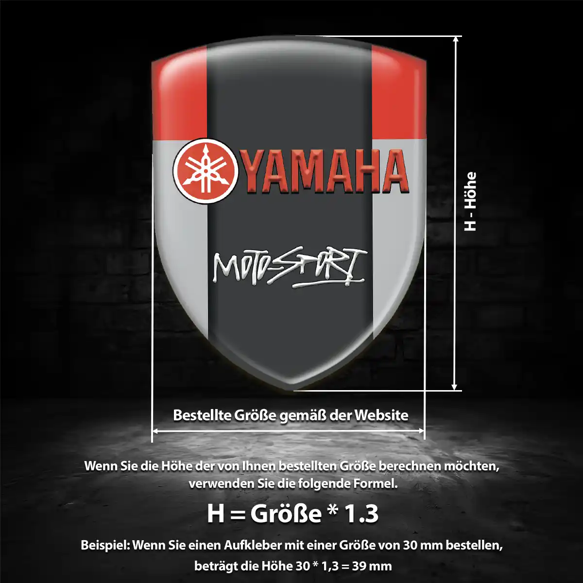 Yamaha 3D Gel Aufkleber Silikon Auto Exklusiv-Edition